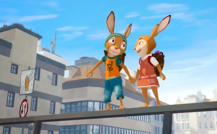 Кадр из Заячья школа (2017) Кадр 1 из мультфильма Заячья школа / Rabbit school (2017)