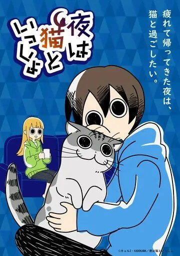 Постер: Вечера с котом / Yoru wa Neko to Issho (2022)