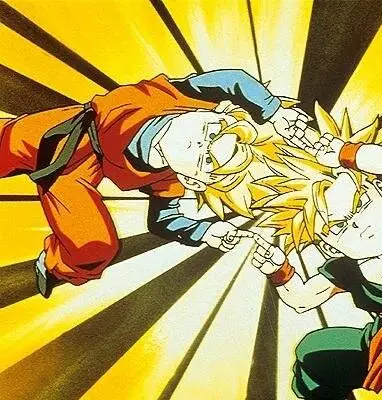 Кадр из Драконий жемчуг Зет 12: Возрождение Фьюжна (1995) Кадр 2 из аниме фильма Драконий жемчуг Зет 12: Возрождение Фьюжна / Dragon Ball Z: Fukkatsu no Fusion!! Gokuu to Vegeta (1995)