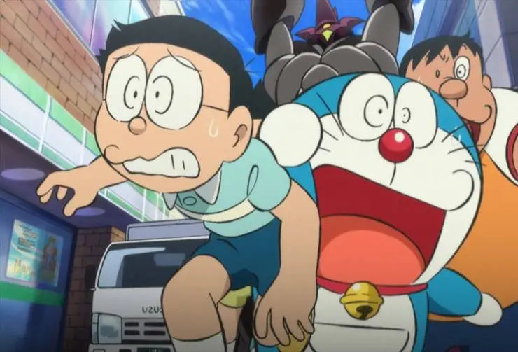 Кадр из Новый Дораэмон 6 (2011) Кадр 2 из аниме фильма Новый Дораэмон 6 / Eiga Doraemon Shin Nobita to tetsujin heidan: Habatake tenshitachi (2011)